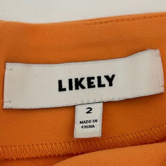 Likely One Shoulder Midi Packard Dress Orange Size 2 - Picture 4 of 14